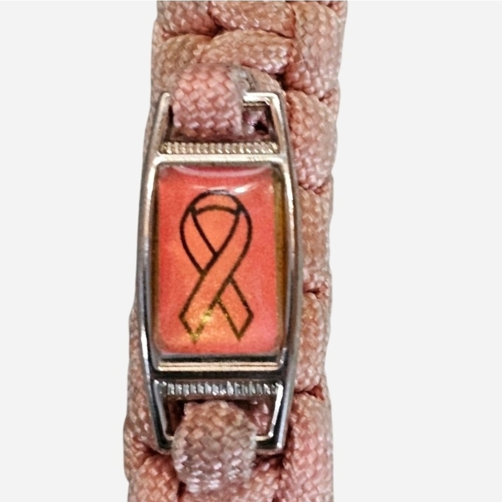 Breast Cancer Awareness Custom Corded Bracelet - GUC Handmade